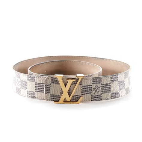 fake white damier louis vuitton belt|Louis Vuitton white checkered belt.